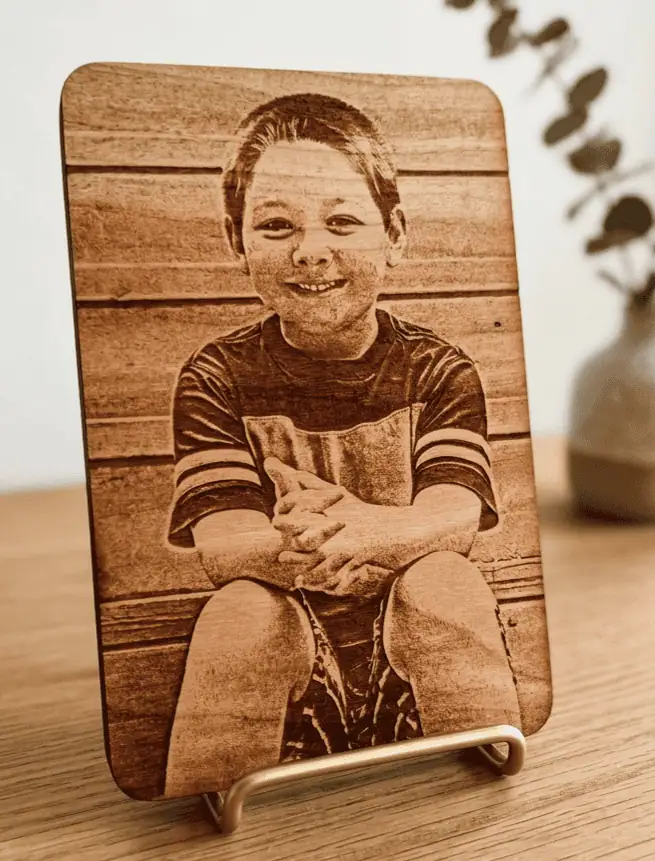 Custom Wood Engraving Portrait Keepsake